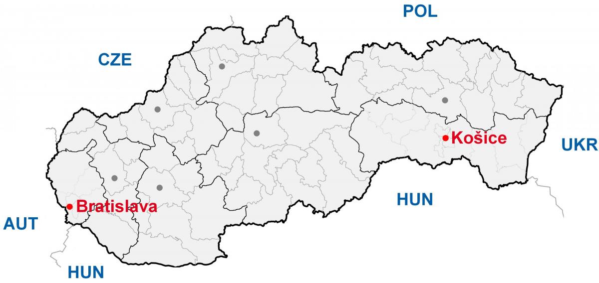 karta Košicama (Slovačka)