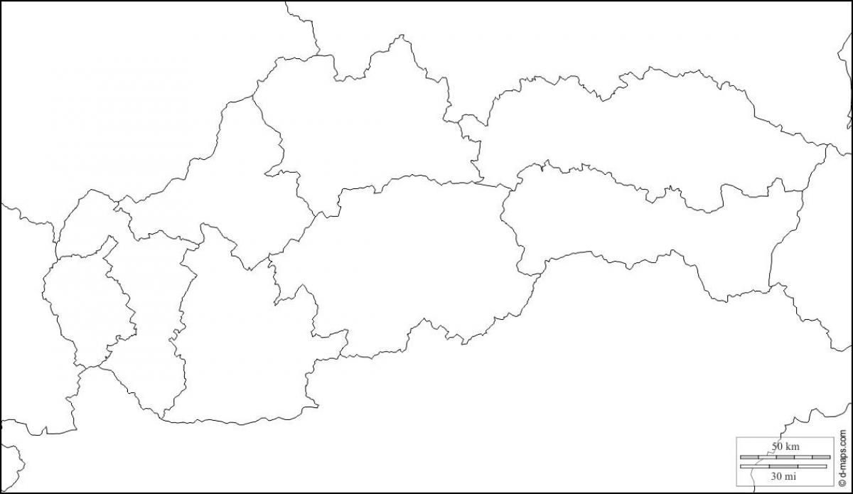 karta Slovačkoj prazan 