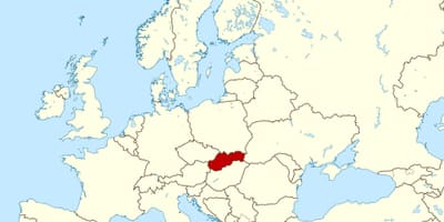 Karta Slovačkoj karta Europe
