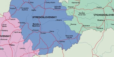 Karta Slovačkoj političkih