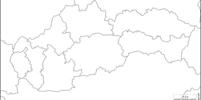 Karta Slovačkoj prazan 