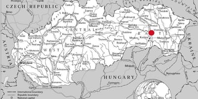 Karta Istočne Slovačke